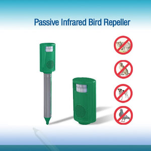 PESTEZE® Battery Bird Sound Repeller. Detects & Deters Pest Birds with Predator Sounds without Harming them to Protect Property. Use to Repel Woodpeckers, Pigeons, Crows, Ducks, Geese & Critters