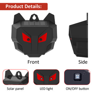 2 Pack PESTEZE® Reusable Solar Nocturnal Animal Repeller. Flickering Red Light Deters Unwanted Animals like Skunk, Deer, Coyote, Fox, Wolf, Rabbitt, Raccoon & Birds to Protect Property & Livestock