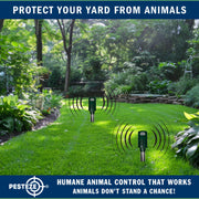 PESTEZE® Battery Bird Sound Repeller. Detects & Deters Pest Birds with Predator Sounds without Harming them to Protect Property. Use to Repel Woodpeckers, Pigeons, Crows, Ducks, Geese & Critters - Pesteze