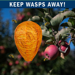 2 Pack PESTEZE® Cloth Waterproof Hanging Wasp Nest Decoy [11.8 x 8.6 Inch] Deters Several  Wasp, Hornet & Yellow Jacket Species by Simulating Enemy Hives.