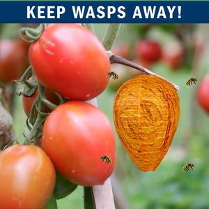 2 Pack PESTEZE® Cloth Waterproof Hanging Wasp Nest Decoy [11.8 x 8.6 Inch] Deters Several  Wasp, Hornet & Yellow Jacket Species by Simulating Enemy Hives.