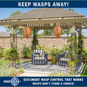 PESTEZE® USA 2 Pack Hanging Wasp Nest Decoy [11.8 x 8.6 Inch]—Faux Wasp, Hornet and Yellow Jacket Deterrent for Outdoor Spaces. Simulated Rival Hives Help Prevent New Nests Without any Harsh Chemicals
