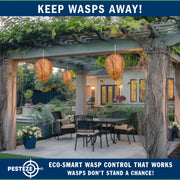 PESTEZE® USA 2 Pack Hanging Wasp Nest Decoy [11.8 x 8.6 Inch]—Faux Wasp, Hornet and Yellow Jacket Deterrent for Outdoor Spaces. Simulated Rival Hives Help Prevent New Nests Without any Harsh Chemicals