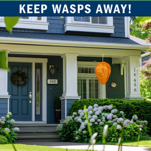 2 Pack PESTEZE® Cloth Waterproof Hanging Wasp Nest Decoy [11.8 x 8.6 Inch] Deters Several  Wasp, Hornet & Yellow Jacket Species by Simulating Enemy Hives.