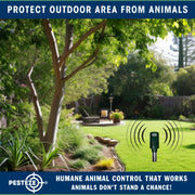 PESTEZE® Battery Bird Sound Repeller. Detects & Deters Pest Birds with Predator Sounds without Harming them to Protect Property. Use to Repel Woodpeckers, Pigeons, Crows, Ducks, Geese & Critters - Pesteze