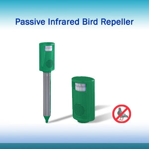 PESTEZE® Battery Bird Sound Repeller. Detects & Deters Pest Birds with Predator Sounds without Harming them to Protect Property. Use to Repel Woodpeckers, Pigeons, Crows, Ducks, Geese & Critters