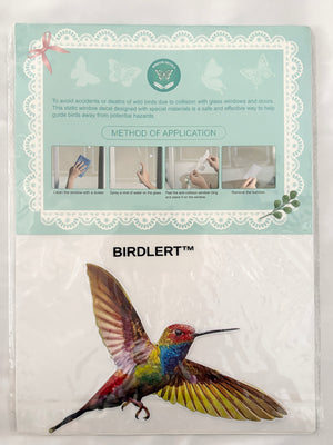 BIRDLERT™ Rainbow Bird Alert Butterfly Anti Strike Static Cling Decals for Windows to Prevent Wild Bird Collisions | Bird Alert Window Decals Save Birds from Window Strikes & Help them Soar