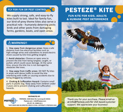 PESTEZE® USA Huge Blue Eagle Kite [2 Pack - 63x29 Inch]. EZ & Fun to Fly. Provides Humane Bird Deterrence in Yards & Farms. Protects Vegetables, Fruits & Crops from Pest Birds