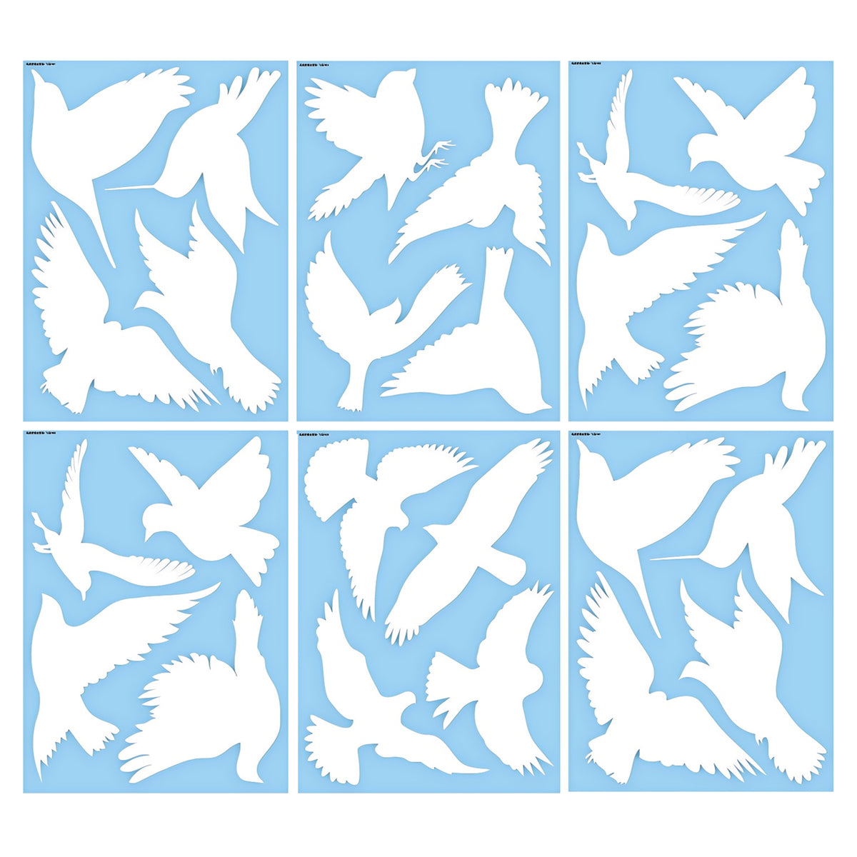 PESTEZE® USA UV Reflective Window Bird Decals–Anti Collision Static Cling Stickers for Windows to Prevent Birds from Hitting Glass–Removable, 16 Pack Window Alert Clings – Humane Bird Strike Prevention