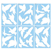 PESTEZE® USA UV Reflective Window Bird Decals–Anti Collision Static Cling Stickers for Windows to Prevent Birds from Hitting Glass–Removable, 16 Pack Window Alert Clings – Humane Bird Strike Prevention