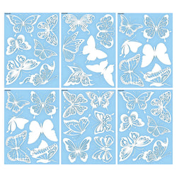 PESTEZE® UV Reflective Butterfly Anti Collision Static Cling Decals for Windows to Prevent Wild Bird Strikes [24 Decals/4 Pages] Bird Alert Window Decals Save Birds from Window Strikes & Help them Soar