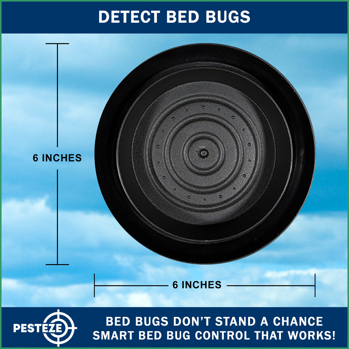 PESTEZE® USA Bed Bug Traps 4 Pack – Premium Reusable Bedbug Interceptors and Detectors for Bed Posts & Furniture – Chemical-Free Insect Trap Helps Monitor, Prevent Bugs Crawling on Beds, Sofas & Floors