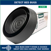 PESTEZE® USA Bed Bug Traps 4 Pack – Premium Reusable Bedbug Interceptors and Detectors for Bed Posts & Furniture – Chemical-Free Insect Trap Helps Monitor, Prevent Bugs Crawling on Beds, Sofas & Floors