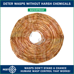 PESTEZE® USA Brown Waterproof Hanging Wasp Decoy Nest [2 Pack] Deters Several Wasp, Hornet & Yellow Jacket Species by Simulating Enemy Hives.
