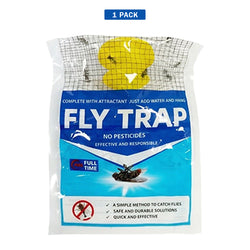 BUGEZE® USA Disposable Outdoor Hanging Fly Trap with Natural Dissolvable Bait [2 Pack] Effectively Controls All Filth Flies in Yard, Patios, Barns, Horse Ranches, Chicken Coops, Stable, Trash, Etc.