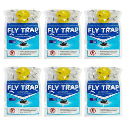 BUGEZE® USA Disposable Outdoor Hanging Fly Trap with Natural Dissolvable Bait [2 Pack] Effectively Controls All Filth Flies in Yard, Patios, Barns, Horse Ranches, Chicken Coops, Stable, Trash, Etc.