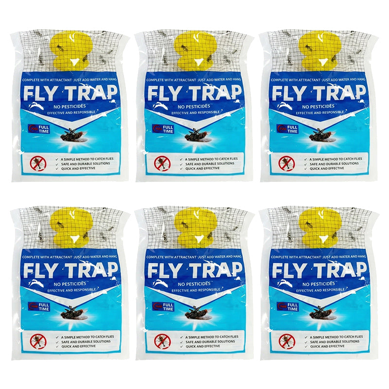 BUGEZE® USA Disposable Outdoor Hanging Fly Trap with Natural Dissolvable Bait [2 Pack] Effectively Controls All Filth Flies in Yard, Patios, Barns, Horse Ranches, Chicken Coops, Stable, Trash, Etc.