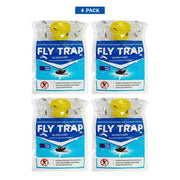 BUGEZE® USA Disposable Outdoor Hanging Fly Trap with Natural Dissolvable Bait [2 Pack] Effectively Controls All Filth Flies in Yard, Patios, Barns, Horse Ranches, Chicken Coops, Stable, Trash, Etc.