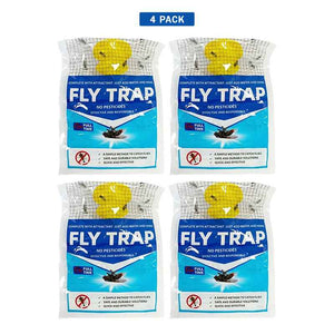 BUGEZE® USA Disposable Outdoor Hanging Fly Trap with Natural Dissolvable Bait [2 Pack] Effectively Controls All Filth Flies in Yard, Patios, Barns, Horse Ranches, Chicken Coops, Stable, Trash, Etc.