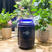 BUGEZE® USA Flying Insect Trap for Gnats, Fruit Flies, Mosquitos, Moths & More – Triple Trapping Power with UV Light, Suction Fan & Glue Trap – Safe Indoor Plug-In Insect Catcher for Kitchens & Homes