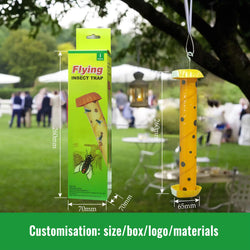 BUGEZE® USA Orange Rod Sticky Flying Insect Trap