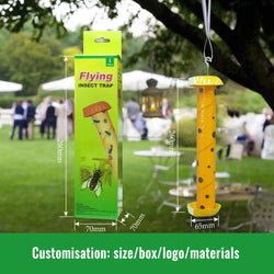BUGEZE® USA Orange Rod Sticky Flying Insect Trap