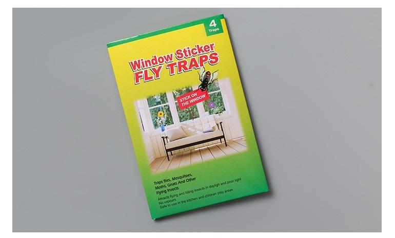 BUGEZE® USA Sunflower Sticky Window Fly Trap [4 Pack-]