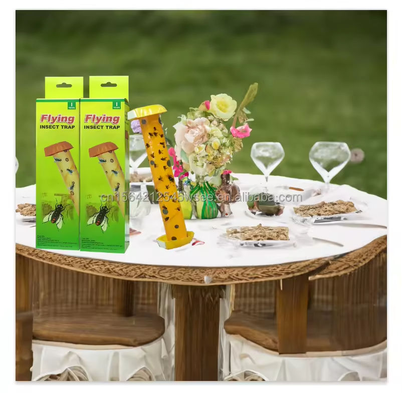 BUGEZE® USA Orange Rod Sticky Flying Insect Trap