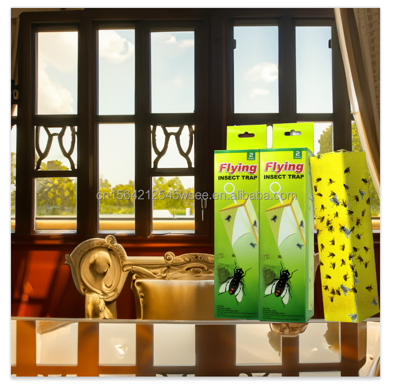 BUGEZE® USA Yellow Triangle Sticky Flying Insect Trap