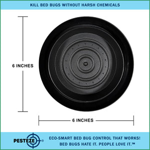 8 Pack PESTEZE® Reusable Bed Bug Insect Trap, Monitor &amp; Detector for Bed Posts &amp; Furniture Legs [6 x 1.5 Inch] Intercepts &amp; Protects against Bed Bugs without Harsh Chemicals