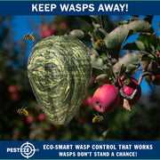 PESTEZE® USA Green Camo Waterproof Hanging Wasp Decoy Nest [2 Pack] Deters Several Wasp, Hornet & Yellow Jacket Species by Simulating Enemy Hives.