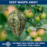 PESTEZE® USA Green Camo Waterproof Hanging Wasp Decoy Nest [11.8 x 8.6 Inch] Deters Several Wasp, Hornet & Yellow Jacket Species by Simulating Enemy Hives.