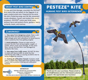 PESTEZE® USA Realistic Eagle Kite [2 Pack- 46 x 26 Inch with 13 ft Flagpole] Use in Yards & Farms to Protect Vegetables, Fruits & Crops from Pest Birds & Critters without Harming Them