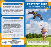 PESTEZE® USA Premium Realistic Eagle Kite with String- 47x27 Inch. EZ & Fun to Fly. Provides Humane Pest Bird Deterrence in Yards & Farms. Protects Vegetables, Fruits & Crops