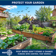 PESTEZE® USA Realistic Eagle Kite [2 Pack- 46 x 26 Inch with 13 ft Flagpole] Use in Yards & Farms to Protect Vegetables, Fruits & Crops from Pest Birds & Critters without Harming Them