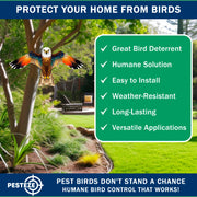 PESTEZE® USA Brown Eagle Bird Deterrent Kite with 13 ft Flagpole - Use in Yards & Farms to Protect Vegetables, Fruits, Crops & Property from Pest Birds