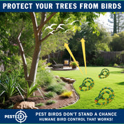 PESTEZE® USA 27 Inch Inflatable Snake [3 Pack - Yellow-Green Color] Predators Pest Birds  like Woodpeckers, Sparrows, Pigeons, Crows, Gulls & Critters from Pools & Yards without Harming them to Protect Property