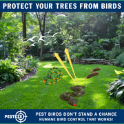 PESTEZE® USA 39 Inch Realistic Inflatable Snakes [3 Pack Multi-Color - 1 Grey-Green + 1 Brown + 1 Yellow-Green] Scares Pest Birds Like Ducks Woodpeckers, Sparrows, Pigeons, Crows, Gulls & Critters from Pools & Yard Without Harming them to Protect Property