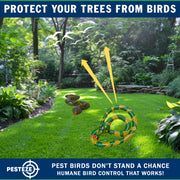 PESTEZE® USA 27 Inch Realistic Inflatable Snakes [2 Pack - 1 Yellow Green + 1 Grey Green] Scares Pest Birds Like Ducks Woodpeckers, Sparrows, Pigeons, Crows, Gulls & Critters from Pools & Yards Without Harming them to Protect Property
