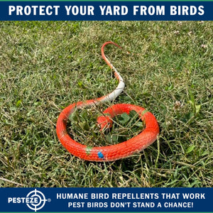 PESTEZE® Variety 27 Inch Realistic Rubber Snakes [5 Pack] Scares Pest Bids like Woodpeckers, Sparrows, Pigeons, Crows, Gulls & Critters without Harming them to Protect Property