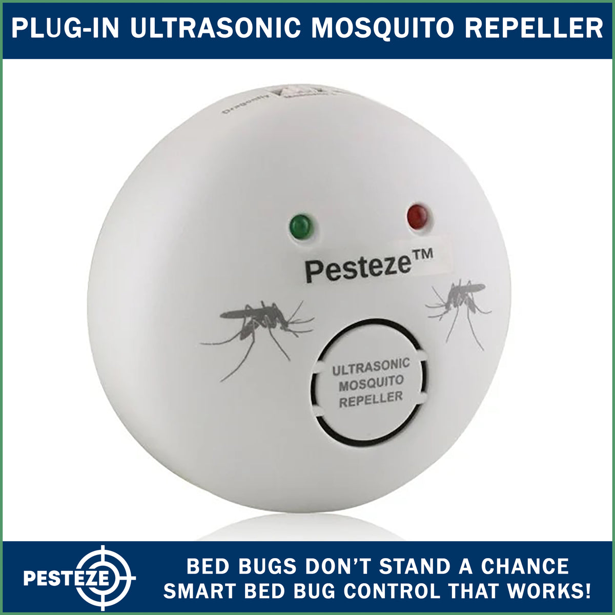 PESTEZE® Plug-In Ultrasonic Mosquito Repeller. Ultrasonic Sound Deters Pesky Mosquitoes Indoors to Protect Yourself & your Family - Pesteze