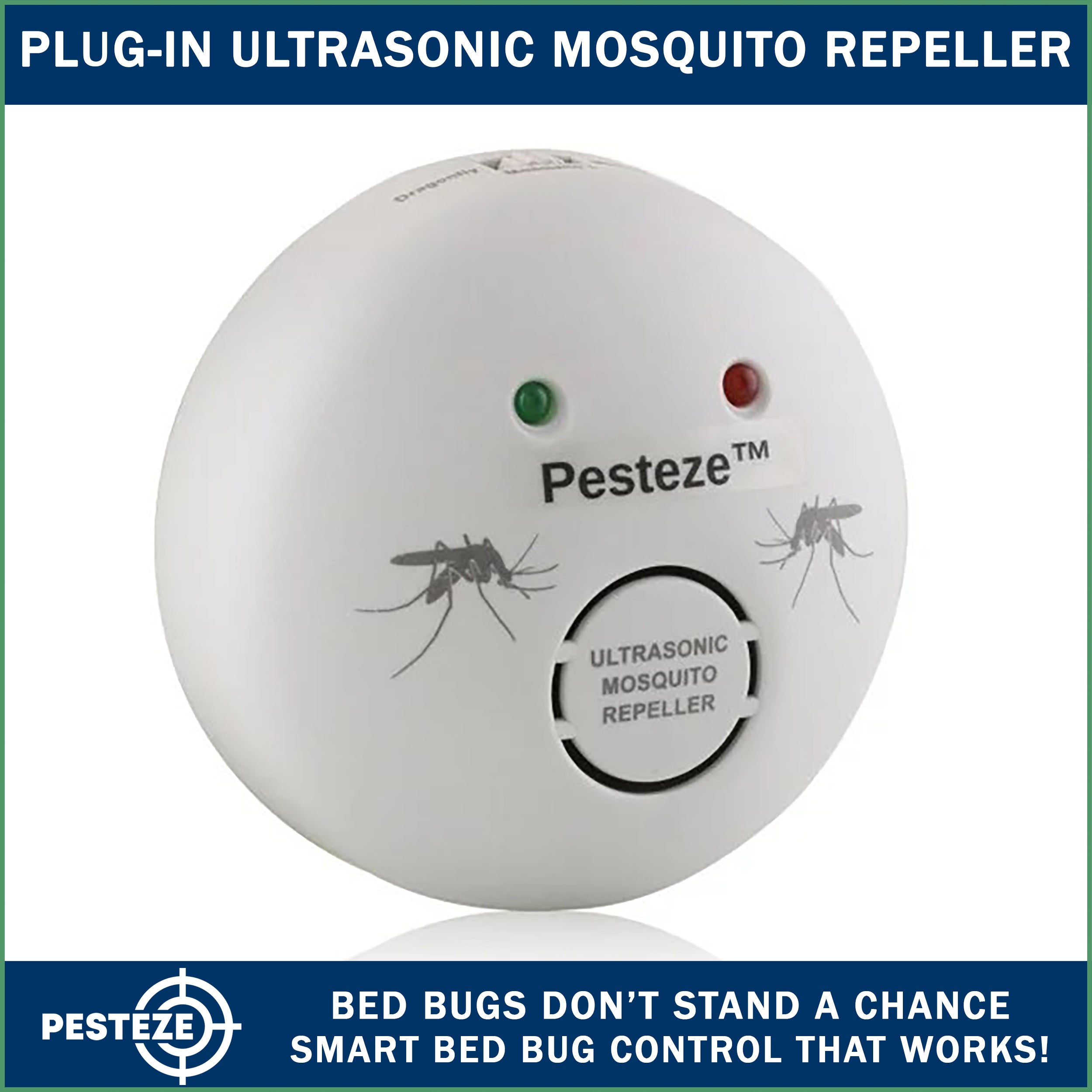 PESTEZE® Plug-In Ultrasonic Mosquito Repeller. Ultrasonic Sound Deters Pesky Mosquitoes Indoors to Protect Yourself & your Family - Pesteze