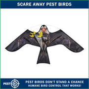PESTEZE® USA Premium Realistic Eagle Kite with String- 47x27 Inch. EZ & Fun to Fly. Provides Humane Pest Bird Deterrence in Yards & Farms. Protects Vegetables, Fruits & Crops