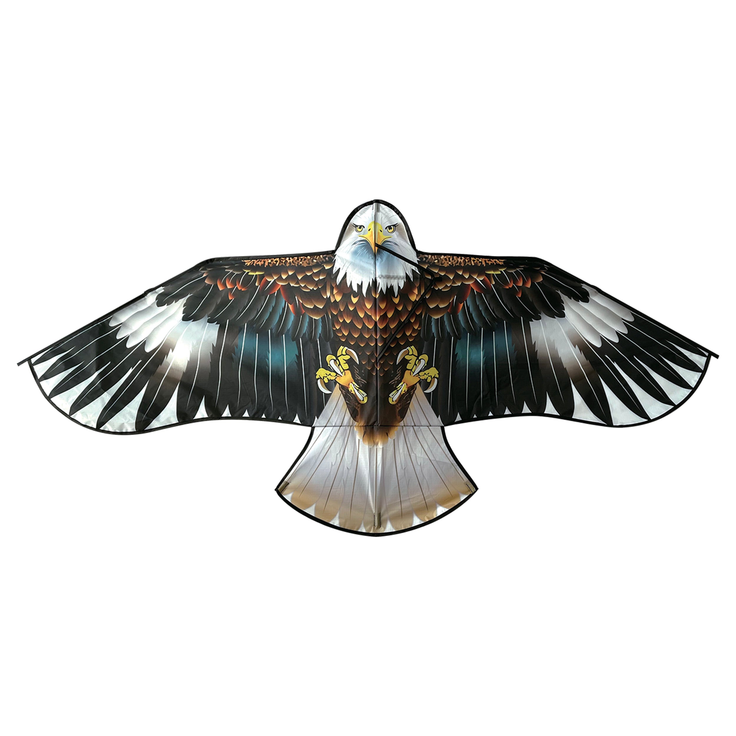 PESTEZE® USA Huge Blue Eagle Kite [63x29 Inch Kite with 13 Ft Flagpole] Provides Humane Bird Deterrence in Yards & Farms. Protects Vegetables, Fruits & Crops from Pest Birds & Critters