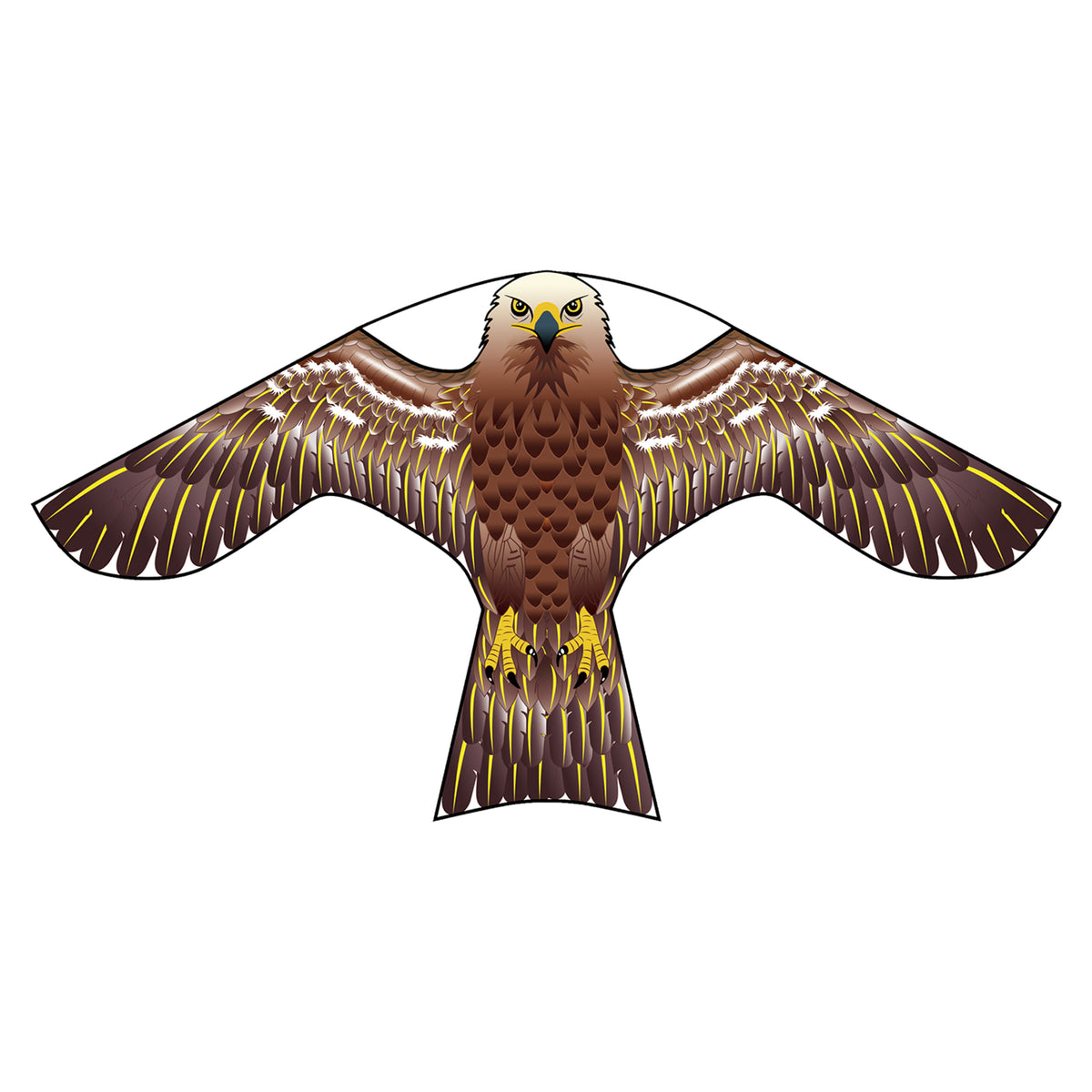 PESTEZE® USA Hawk Kite [47x27 Inch Kite with 13 Ft Flagpole] Provides Humane Bird Deterrence in Yards & Farms. Protects Vegetables, Fruits & Crops from Pest Birds & Critters