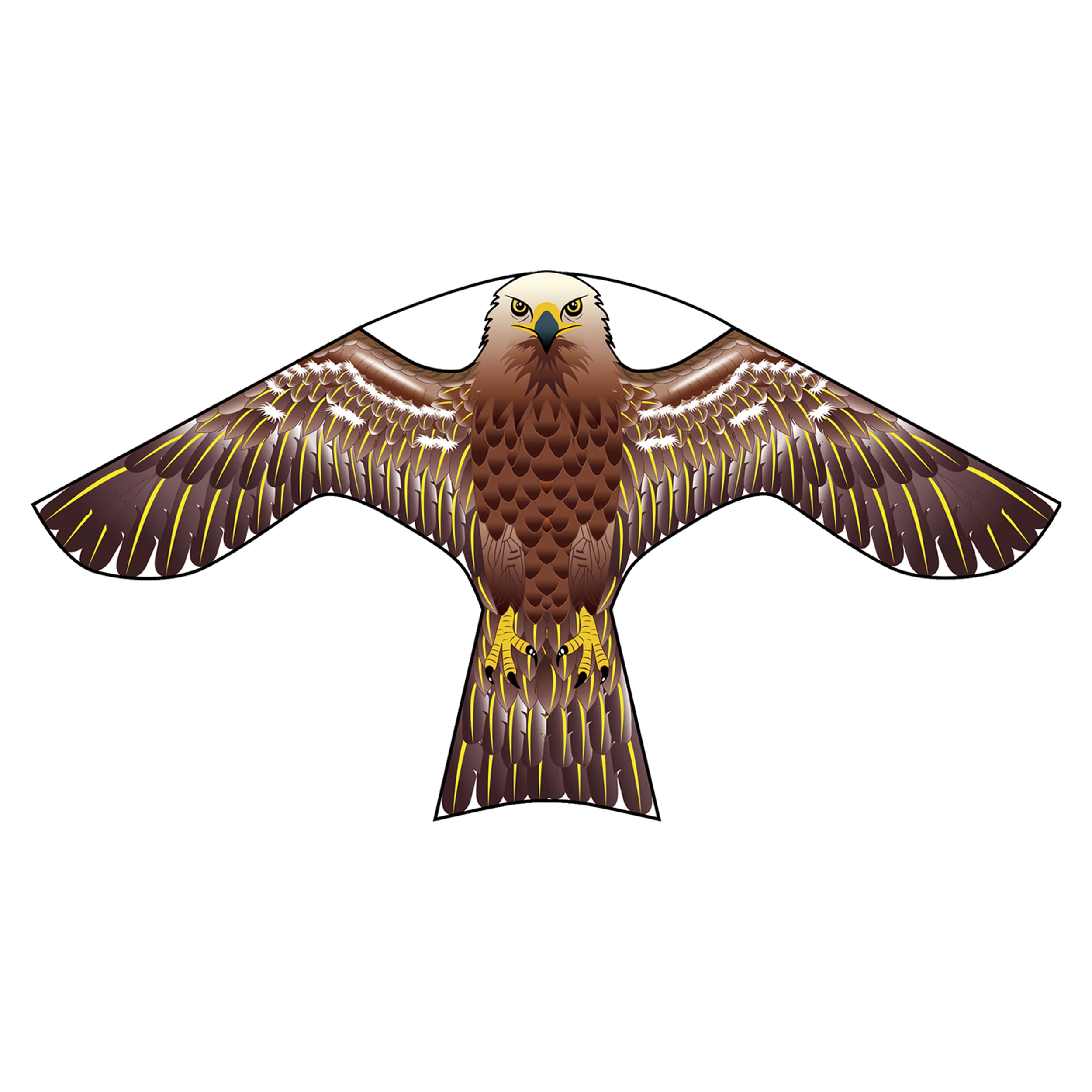 PESTEZE® USA Hawk Kite [47x27 Inch] EZ & Fun to Fly. Also Provides Humane Bird Deterrence in Yards & Farms. Protects Vegetables, Fruits & Crops from Pest Birds & Critters