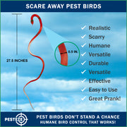 PESTEZE® USA Variety 27 Inch Realistic Rubber Snakes [10 Pack] Predators Pest Bids like Woodpeckers, Sparrows, Pigeons, Crows, Gulls & Critters without Harming them to Protect Property