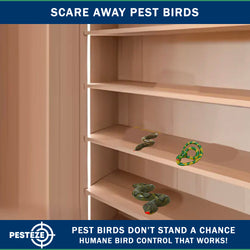 PESTEZE® USA 39 Inch Realistic Inflatable Snakes [3 Pack Multi-Color - 1 Grey-Green + 1 Brown + 1 Yellow-Green] Scares Pest Birds Like Ducks Woodpeckers, Sparrows, Pigeons, Crows, Gulls & Critters from Pools & Yard Without Harming them to Protect Property