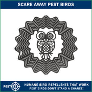 PESTEZE® USA Premium Hummingbird Wind Spinner – 6x9 Inch Stainless Steel 3D Reflective Outdoor Spinner for Bird Deterrent, Garden & Patio Decor, Hanging Kinetic Metal Ornament Scares Birds & Adds Shine