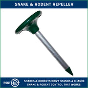 PESTEZE® Solar Snake & Rodent Sound Deterrent. Audible Sound Deters Snakes & Burrowing Rodents like Moles, Voles Gophers, Chipmunks, Groundhogs & Woodchucks from Destroying Gardens & Vegetables - Pesteze